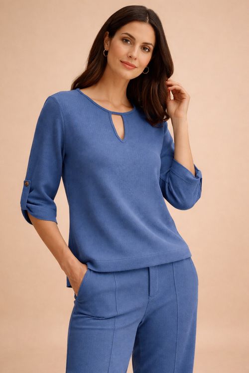 Blusa detalhe gota heritage AZUL